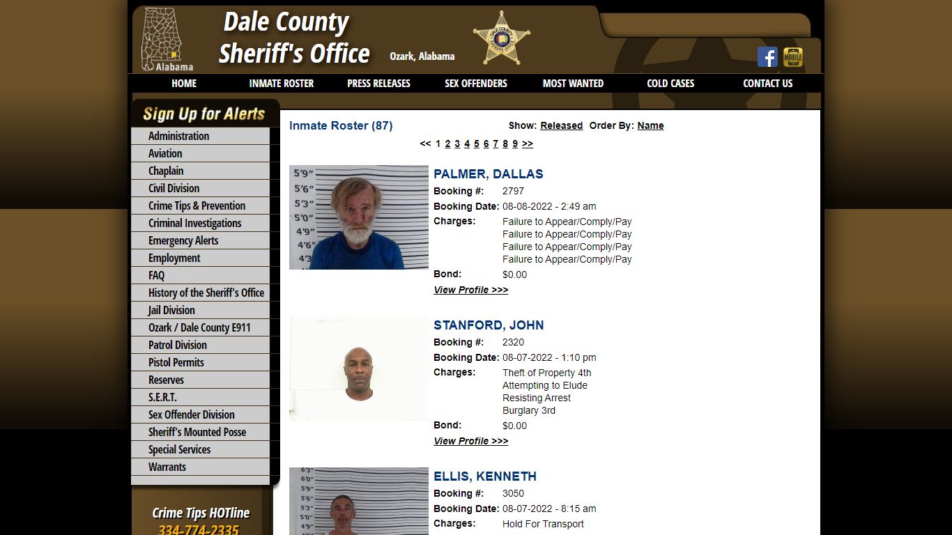 Inmate Roster - Dale County Sheriff's Office