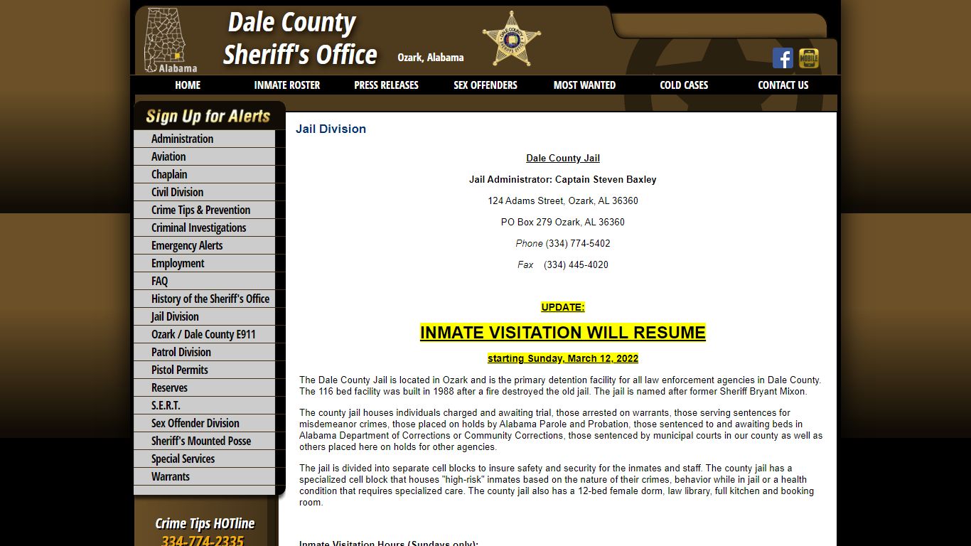 Jail Division - Dale County Sheriff's Office